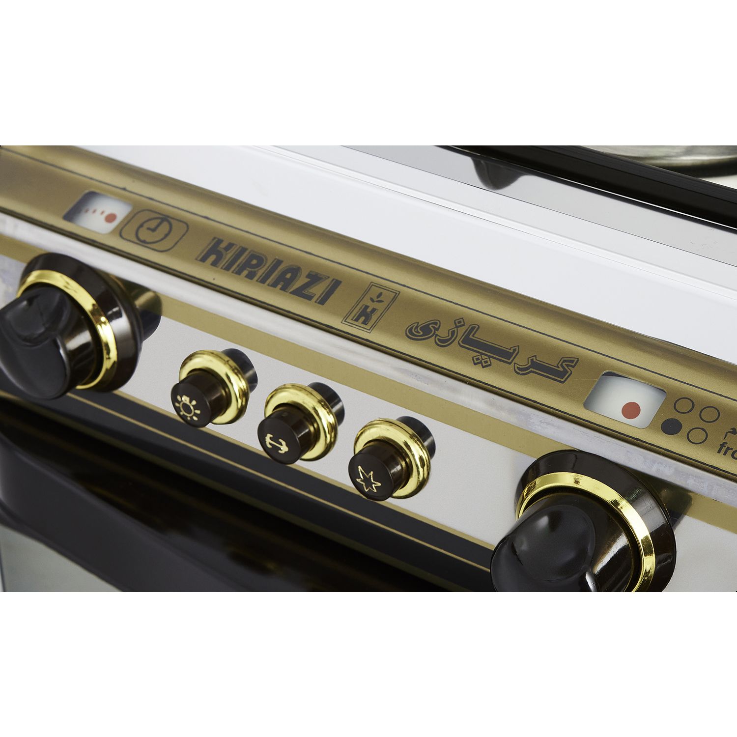 Kiriazi Gas Cooker 4 Burners, Silver - 6400 Kiriazi Gas Cooker 4 Burners, Silver - 6400